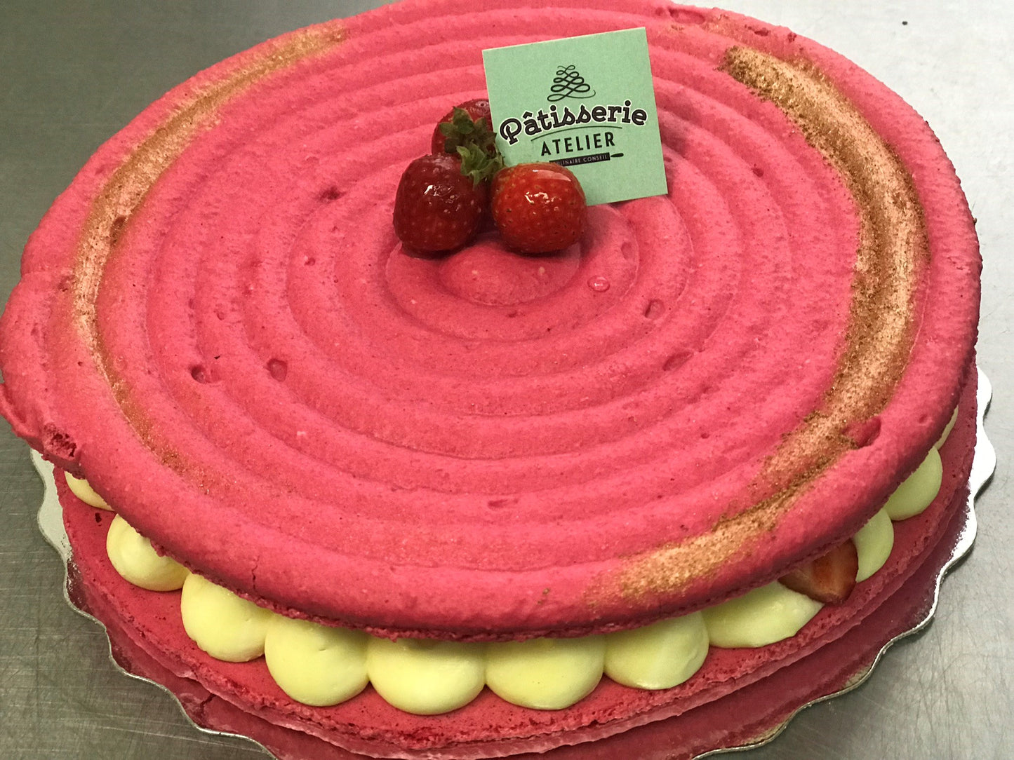 Gros macarons fruits