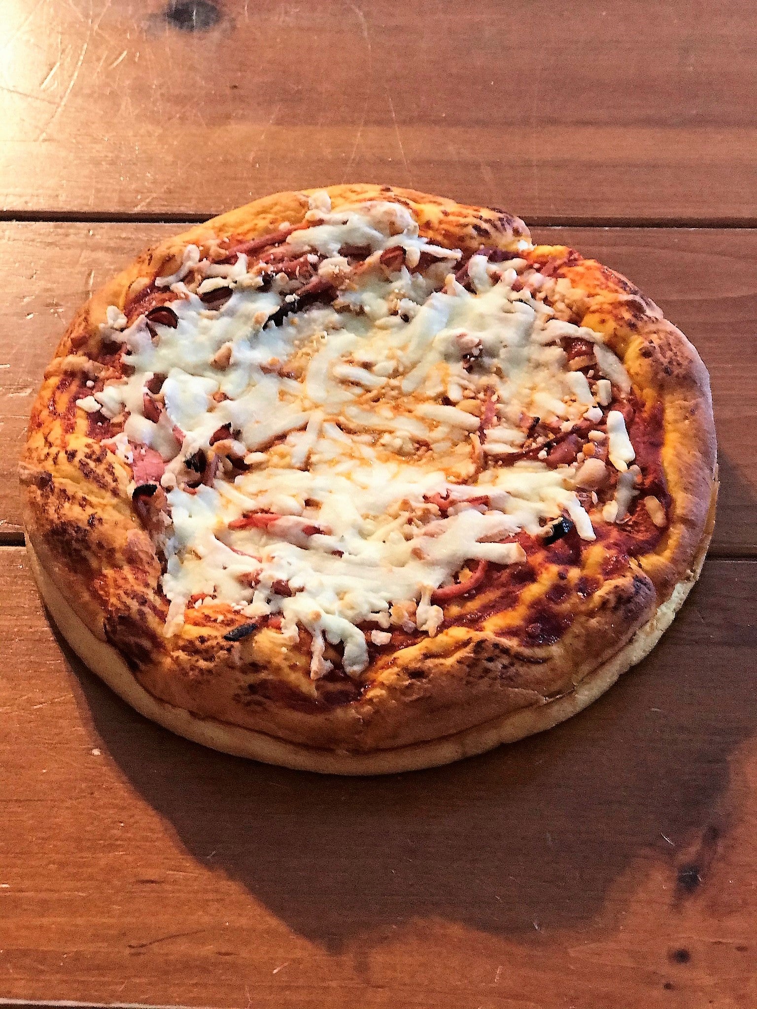 pizza végé ou jambon fromage PIZZA AU LEVAIN 100% NATUREL.